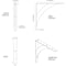 Ekena Millwork Legacy Steel Bracket, Antiqued Warm Silver 2"W x 18"D x 18"H BKTM02X18X18LEAWS - alternate 3